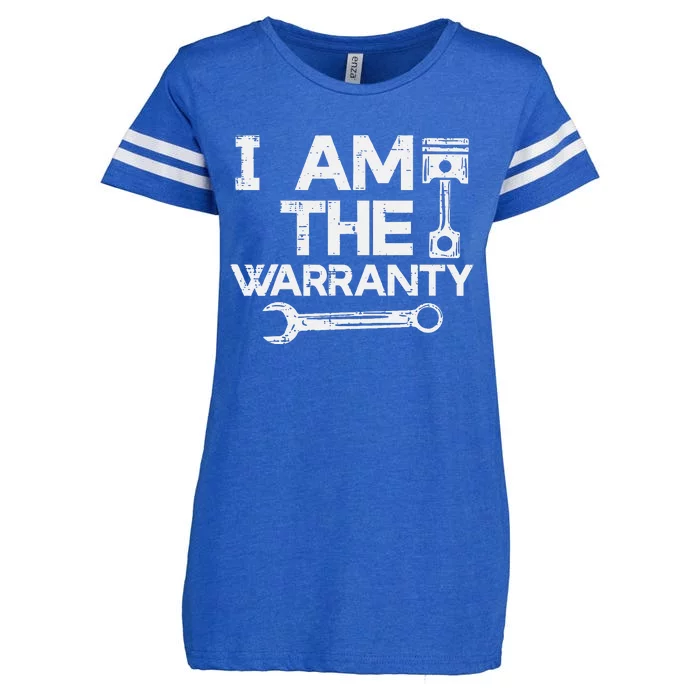 Mechanic I Am The Warranty Funny Car Auto Technician Enza Ladies Jersey Football T-Shirt