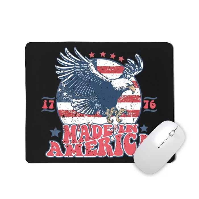 Made In America USA Flag Eagle 4th Of July Patriot Mousepad