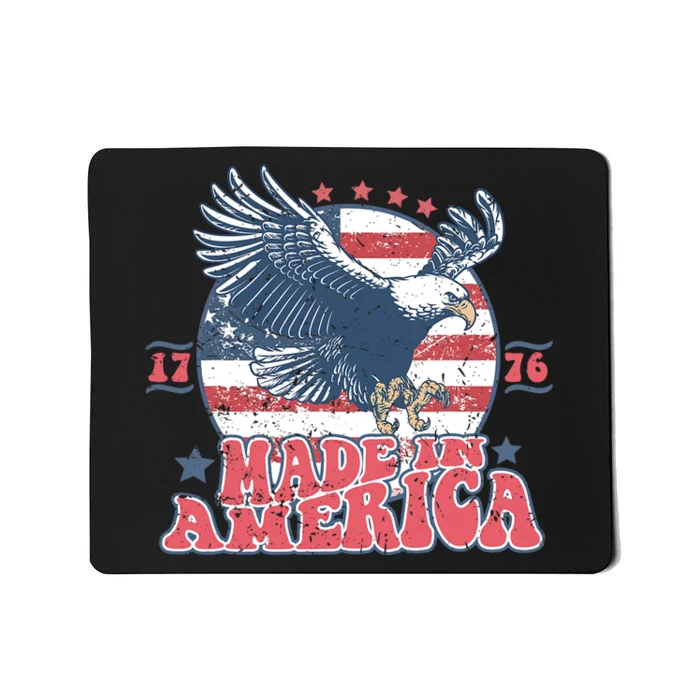 Made In America USA Flag Eagle 4th Of July Patriot Mousepad