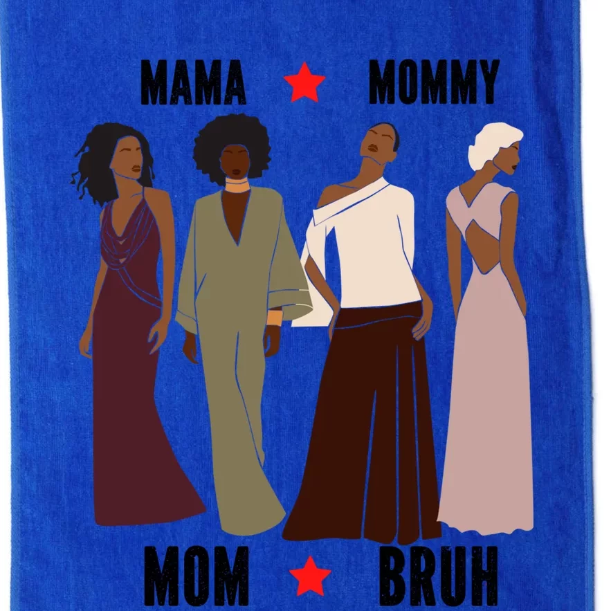 Motivational Inspiring African American Mama Mommy Mom Bruh Gift Platinum Collection Golf Towel