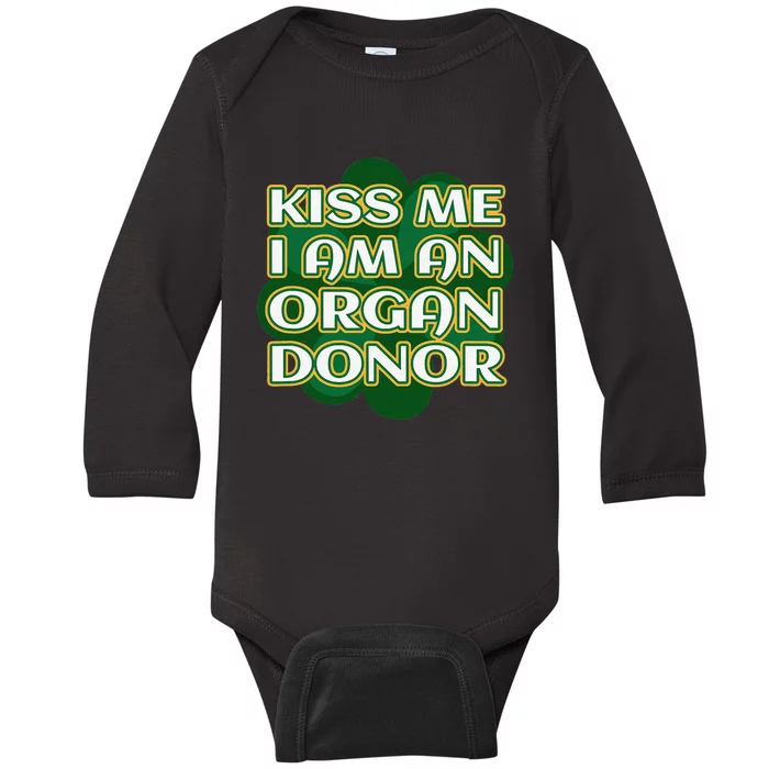 Me I'm An Organ Donor St. Patrick's Organ Donor Baby Long Sleeve Bodysuit