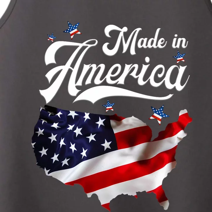 Made In America Patriotic American Flag 4th Of July Performance Tank