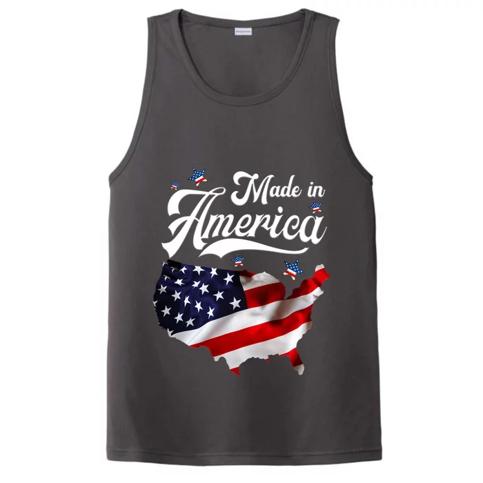 Made In America Patriotic American Flag 4th Of July Performance Tank