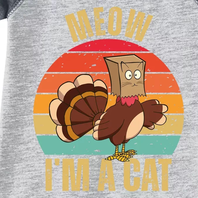 Meow IM A Cat Thanksgiving Turkey Funny Infant Baby Jersey Bodysuit