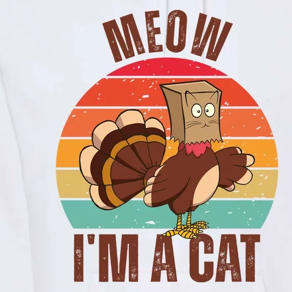 Meow IM A Cat Thanksgiving Turkey Funny Premium Hoodie