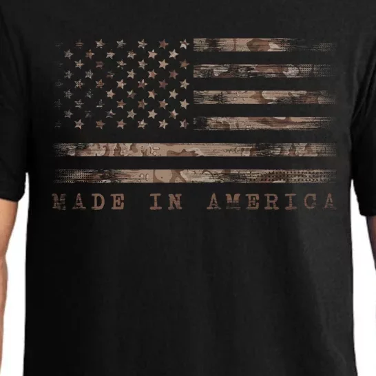 Made In America With Us Flag Design For Usa Independence Day Gift Pajama Set