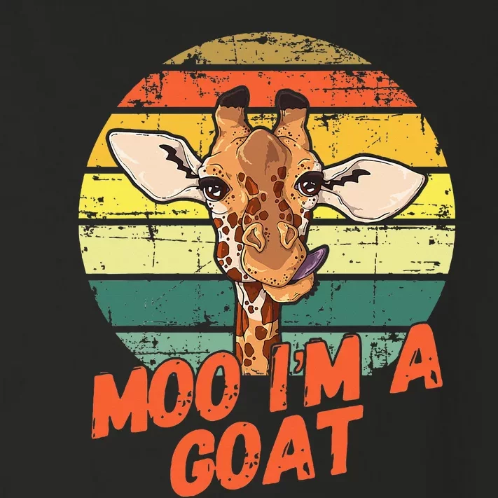 Moo IM A Goat Funny Giraffe Zoo Retro Animal Lovers Toddler Long Sleeve Shirt