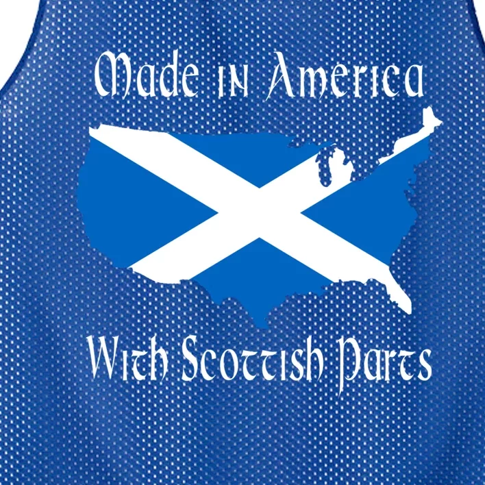 Made In America With Scottish Parts Funny Gift Mesh Reversible Basketball Jersey Tank