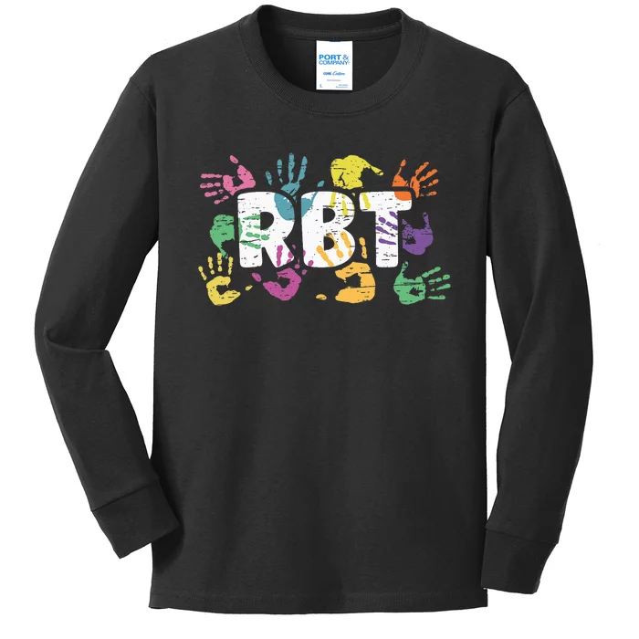 Mental Illness Awareness Registered Behavior Technician RBT Kids Long Sleeve Shirt