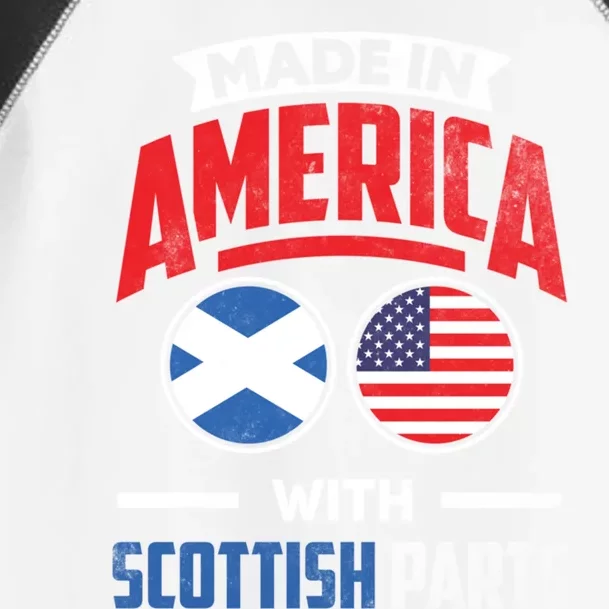 Made In America With Scottish Parts Scotland Pride Gift Toddler Fine Jersey T-Shirt