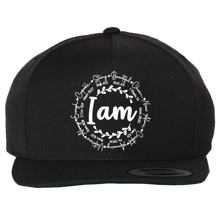 Motivation I Am Inspiration Bible Verse Christian Religious Wool Snapback Cap