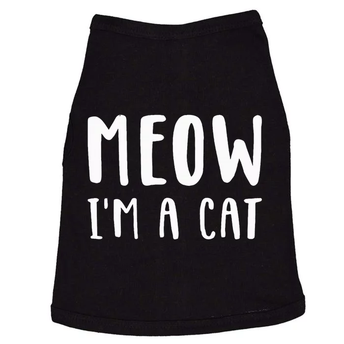 Meow Im A Cat Funny Lazy Animal Halloween Costume Doggie Tank