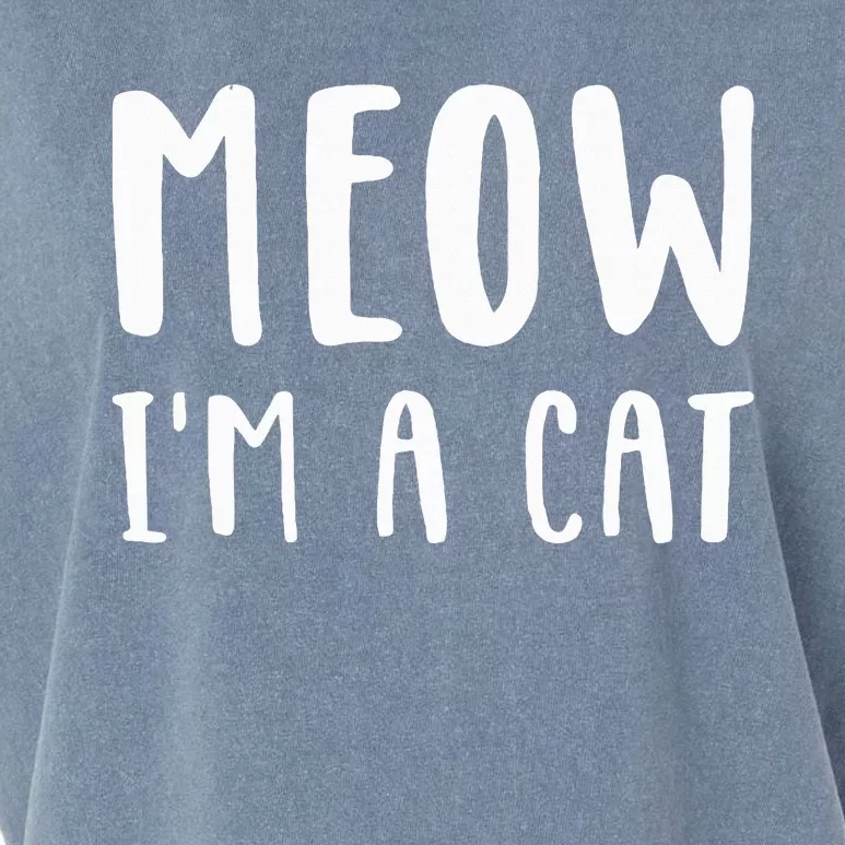 Meow Im A Cat Funny Lazy Animal Halloween Costume Garment-Dyed Women's Muscle Tee