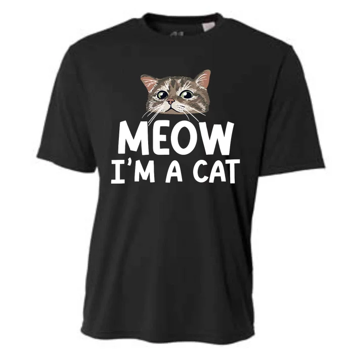 Meow IM A Cat Funny Halloween Costume Spooky Pet Lover Cooling Performance Crew T-Shirt