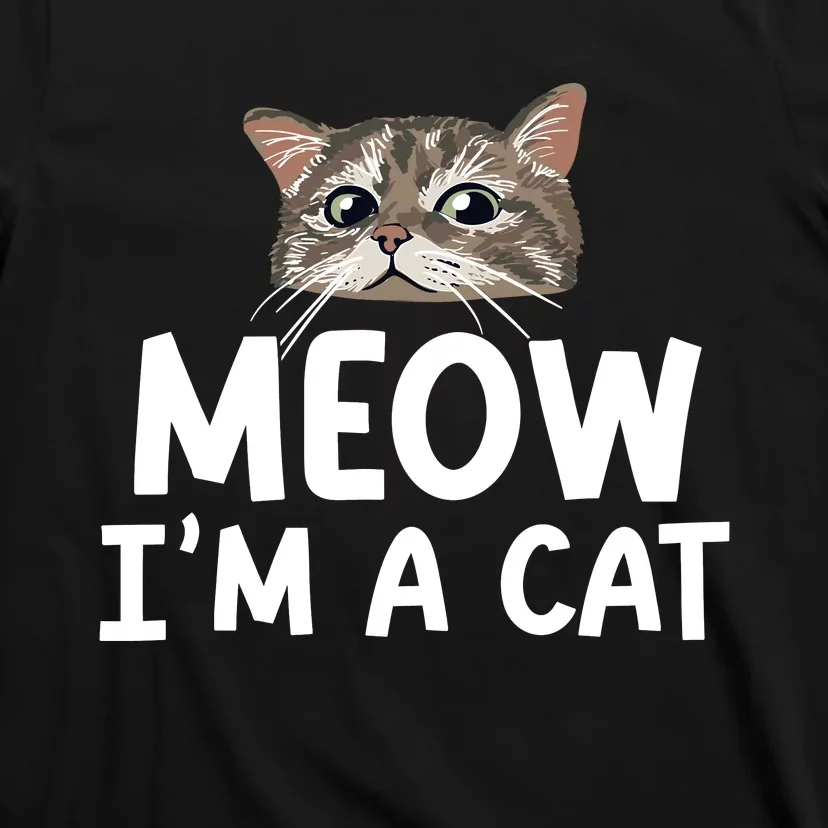 Meow IM A Cat Funny Halloween Costume Spooky Pet Lover T-Shirt