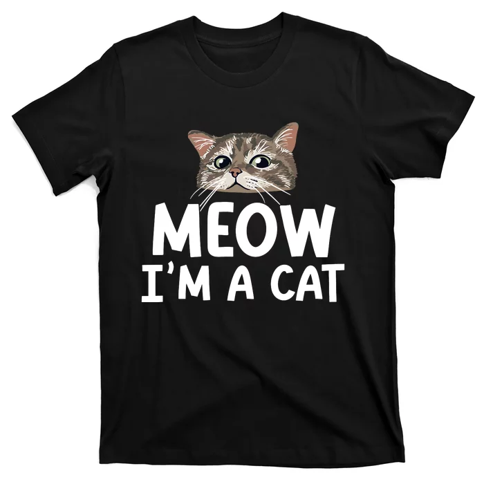 Meow IM A Cat Funny Halloween Costume Spooky Pet Lover T-Shirt