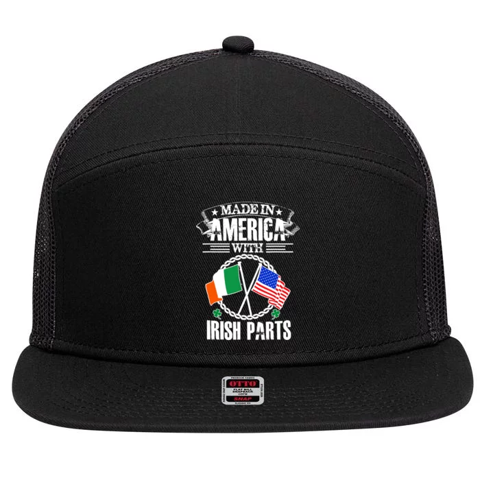 Made in America with Irish Parts Irish Heritage 7 Panel Mesh Trucker Snapback Hat