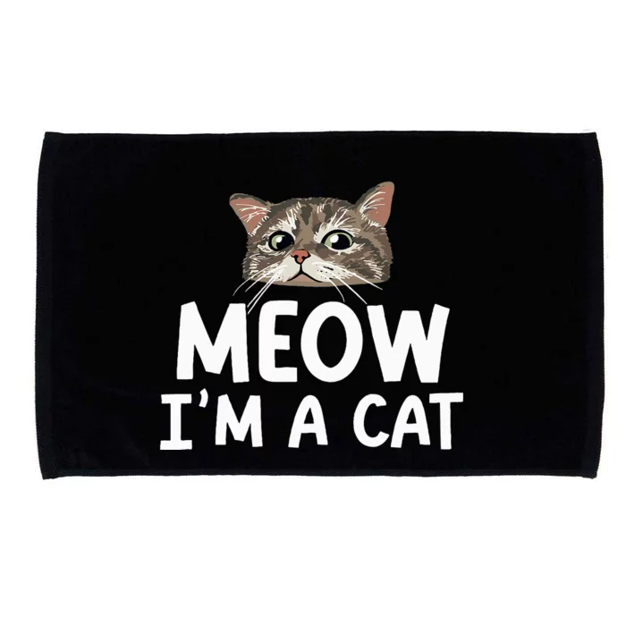 Meow I'm A Cat Funny Halloween Costume Spooky Pet Lover Microfiber Hand Towel