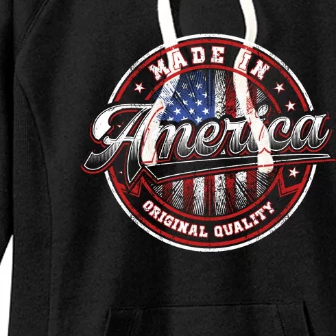 Made In America USA Flag Original Quality Women's Fleece Hoodie