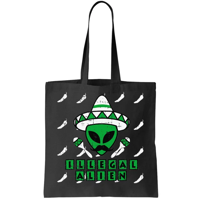 Martian Illegal Alien Mexican Area51 Funny Halloween Gift Tote Bag