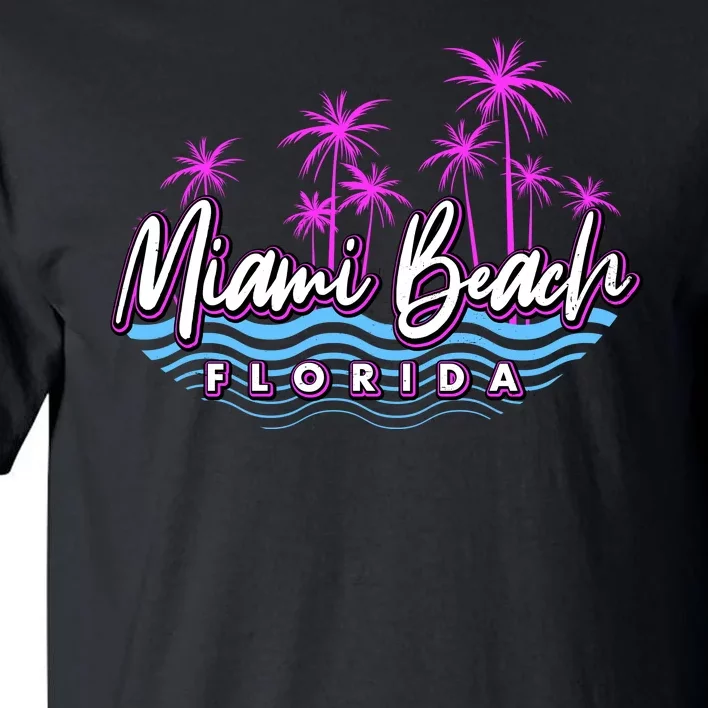 Miami Beach Florida Neon Tall T-Shirt