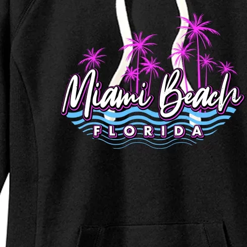 Miami Beach Florida Neon Women's Fleece Hoodie