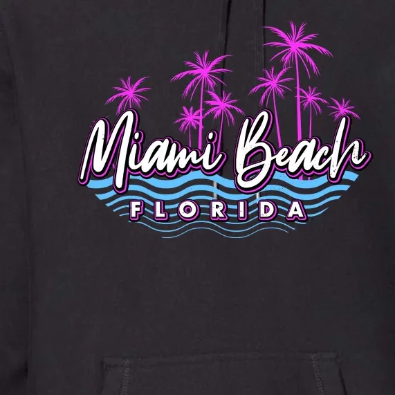 Miami Beach Florida Neon Premium Hoodie