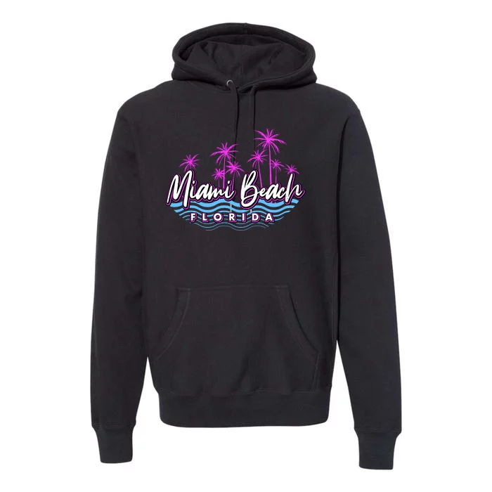 Miami Beach Florida Neon Premium Hoodie