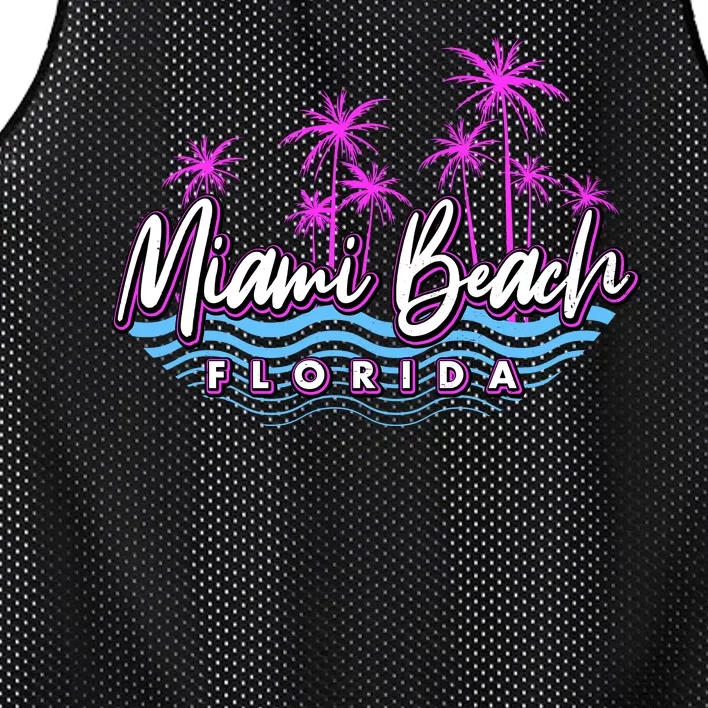 Miami Beach Florida Neon Mesh Reversible Basketball Jersey Tank