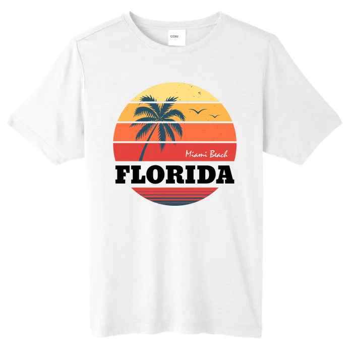 Miami Beach Florida Retro Circle ChromaSoft Performance T-Shirt