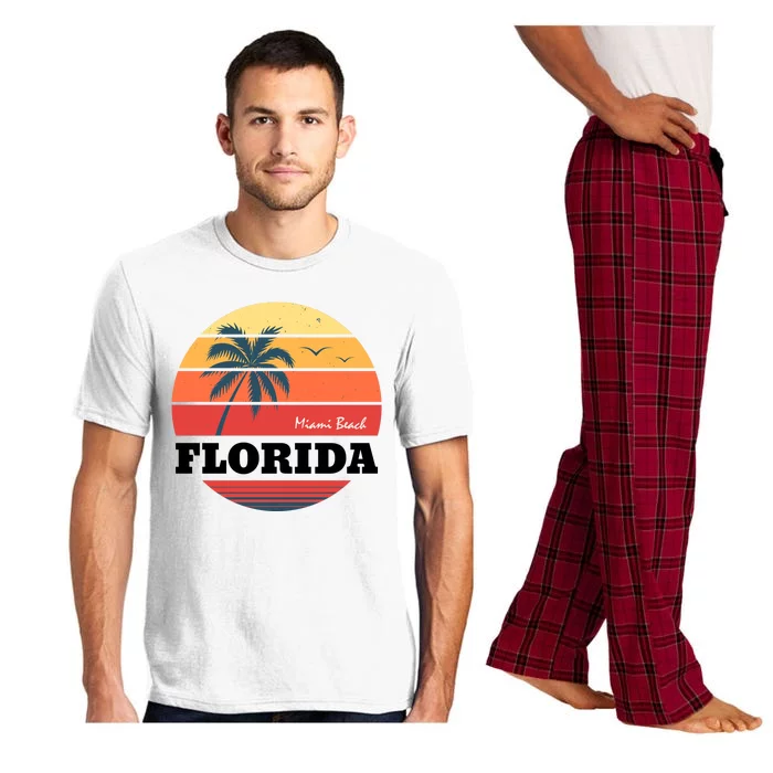 Miami Beach Florida Retro Circle Pajama Set