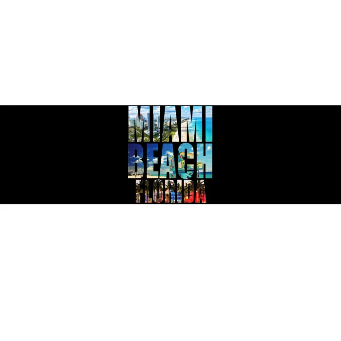 Miami Beach Florida Retro City Logo Bumper Sticker