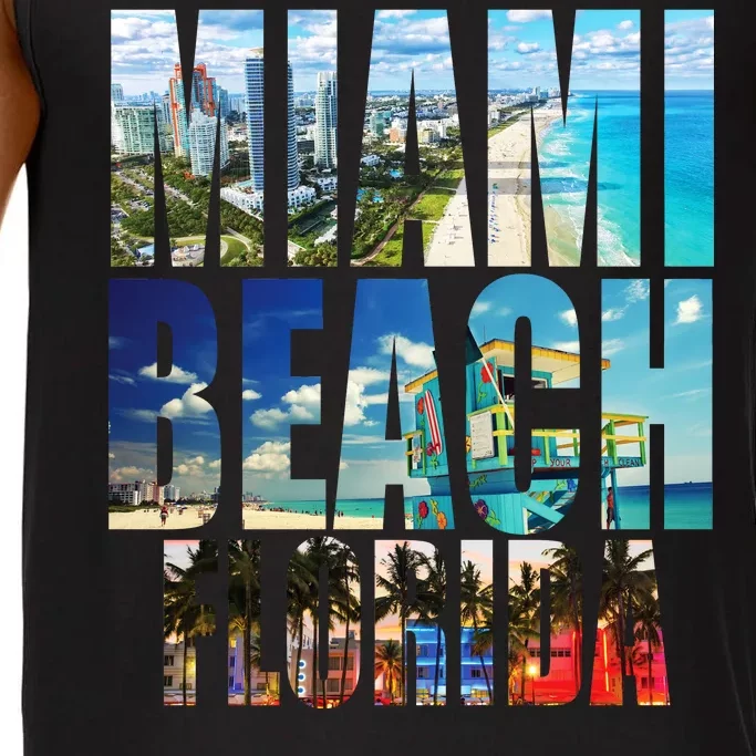 Miami Beach Florida Retro City Logo Comfort Colors® Tank Top