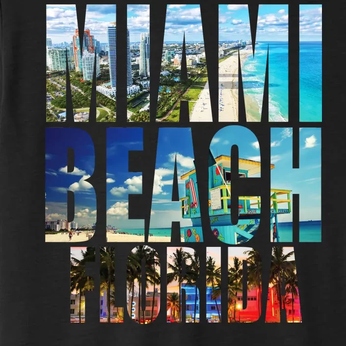 Miami Beach Florida Retro City Logo ChromaSoft Performance T-Shirt