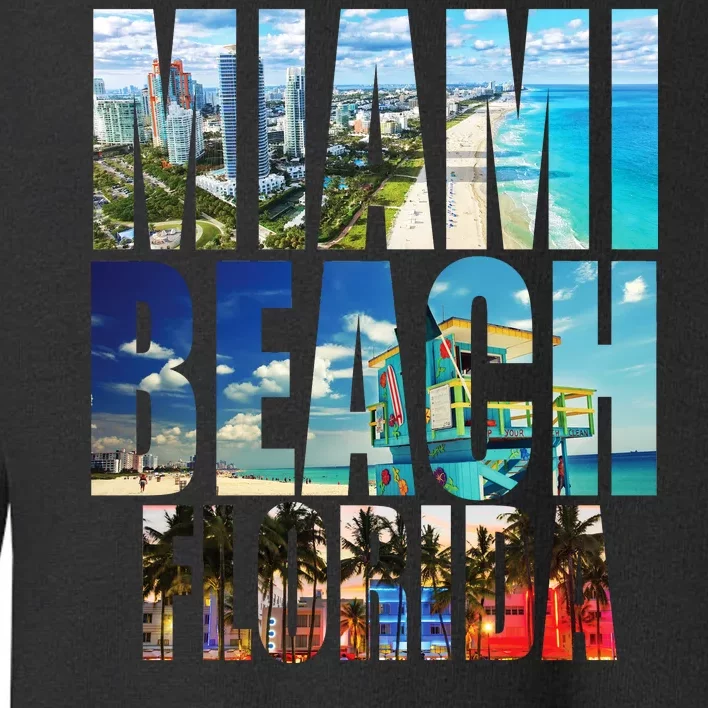 Miami Beach Florida Retro City Logo Toddler Sweatshirt