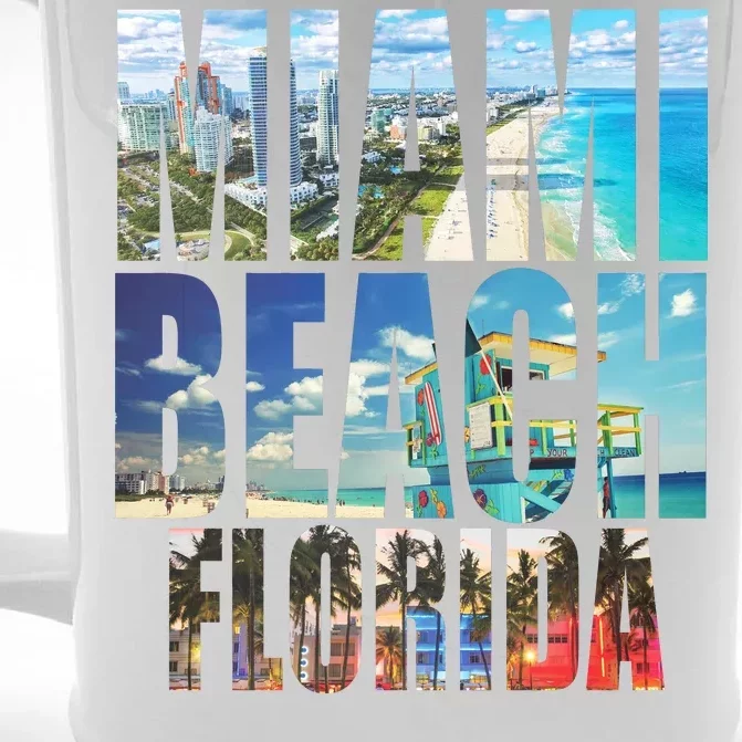 Miami Beach Florida Retro City Logo Front & Back Beer Stein