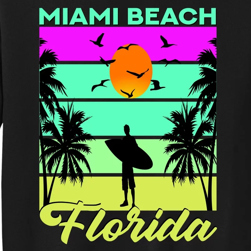 Miami Beach Florida Surfing Sweatshirt