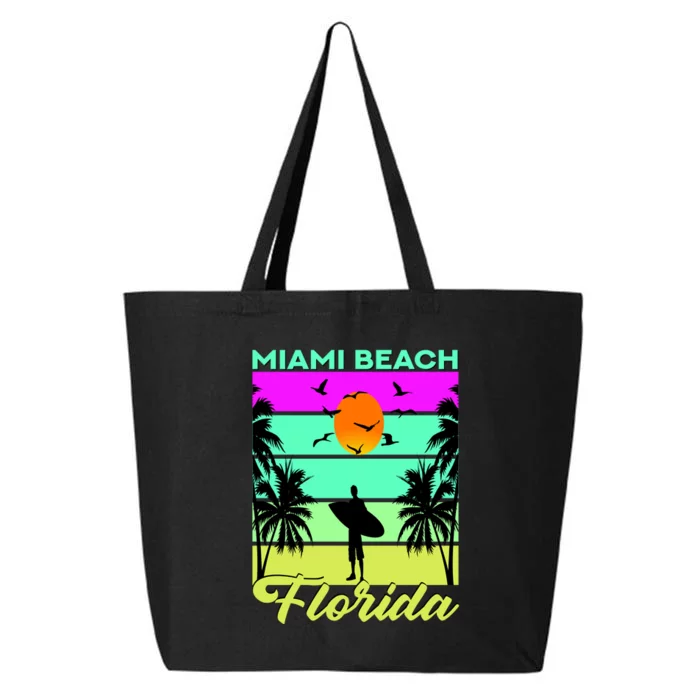 Miami Beach Florida Surfing 25L Jumbo Tote