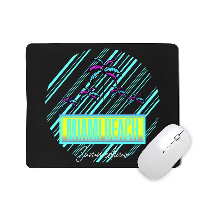 Miami Beach Palm Trees Retro Mousepad