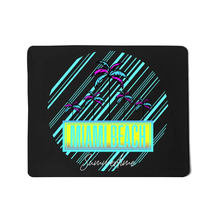 Miami Beach Palm Trees Retro Mousepad