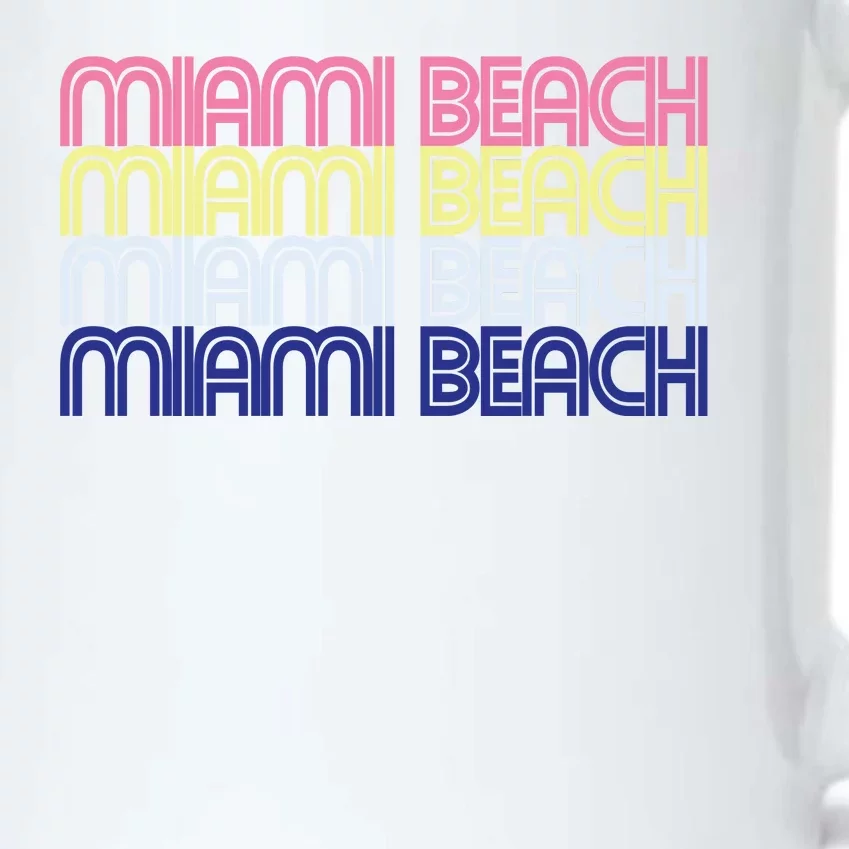 Miami Beach Repeat Black Color Changing Mug