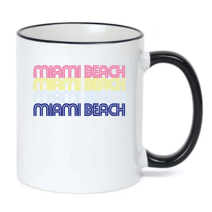 Miami Beach Repeat Black Color Changing Mug