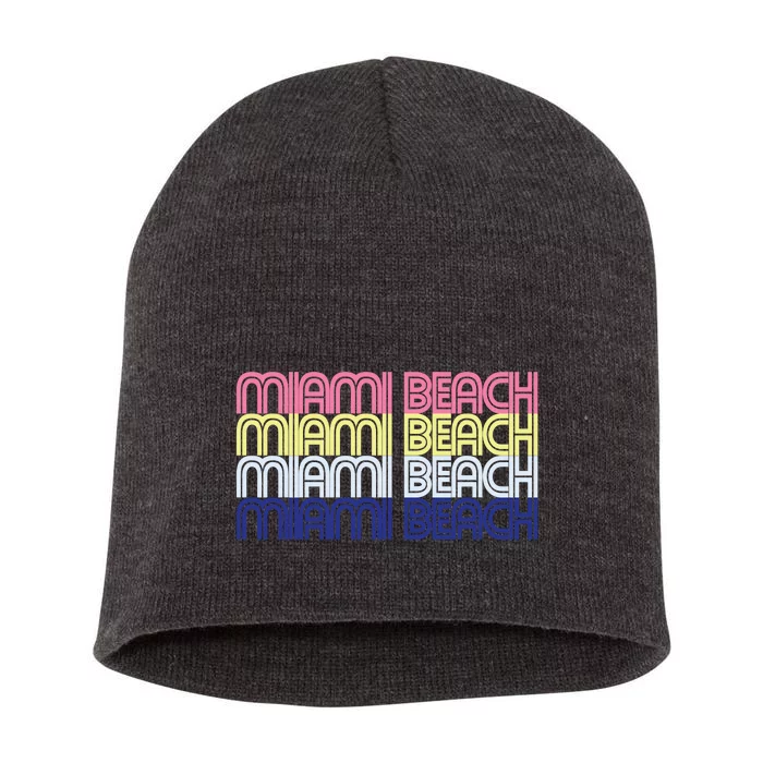 Miami Beach Repeat Short Acrylic Beanie