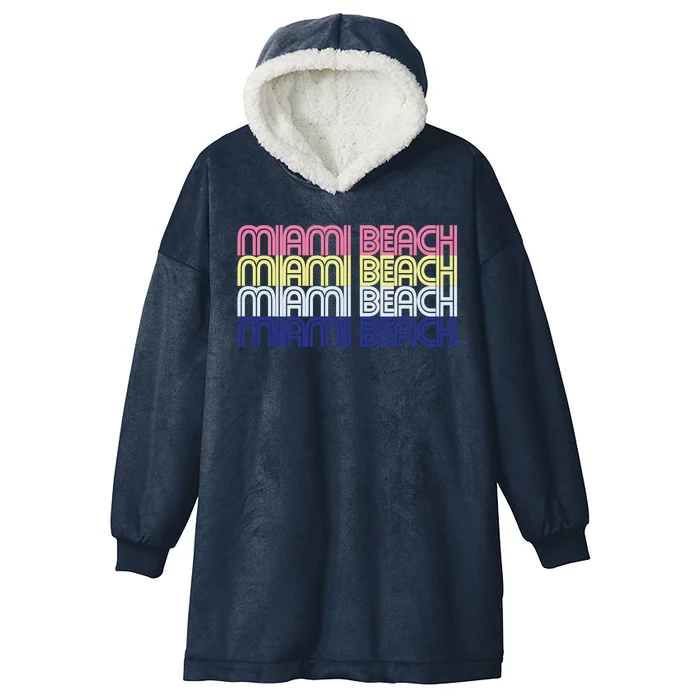 Miami Beach Repeat Hooded Wearable Blanket