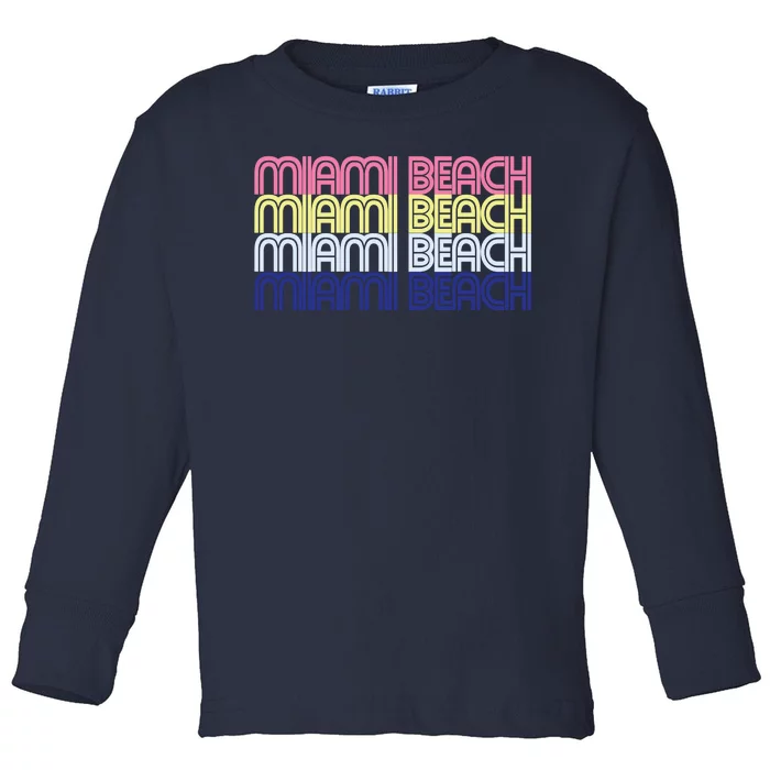 Miami Beach Repeat Toddler Long Sleeve Shirt