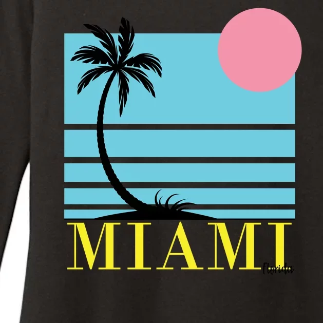 Miami Beach Sunset Womens CVC Long Sleeve Shirt