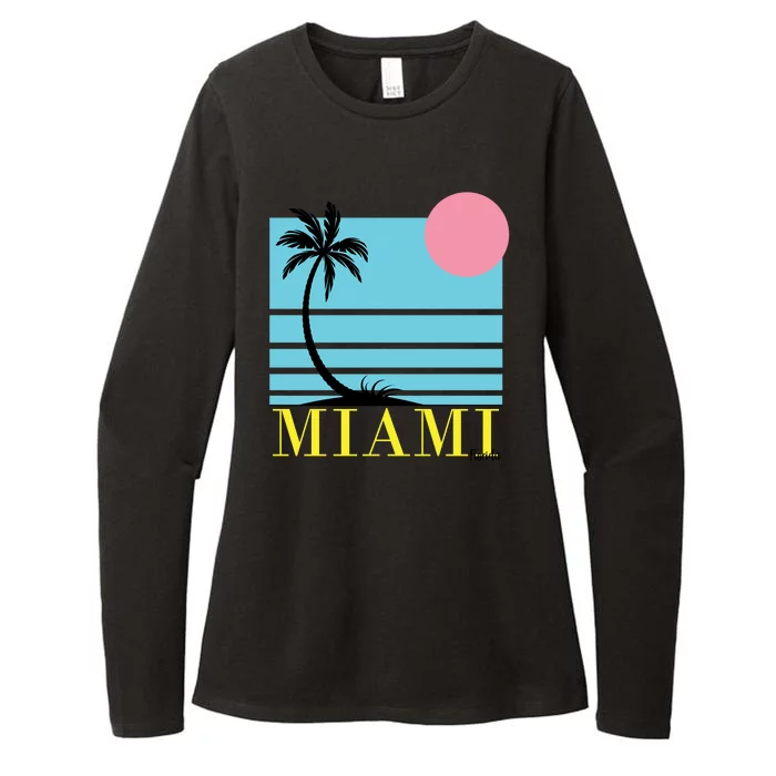 Miami Beach Sunset Womens CVC Long Sleeve Shirt