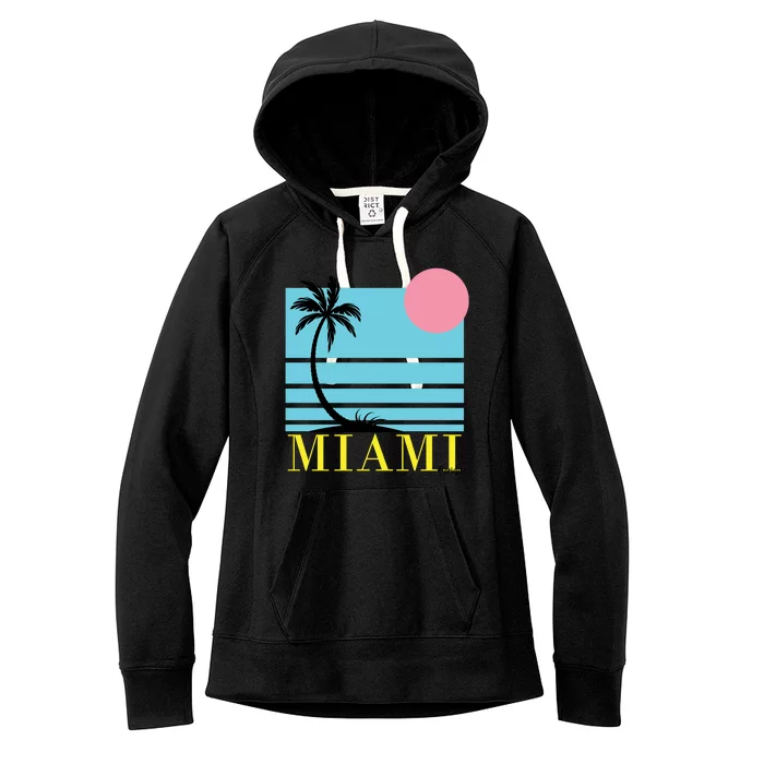 Miami Beach Sunset Women's Fleece Hoodie