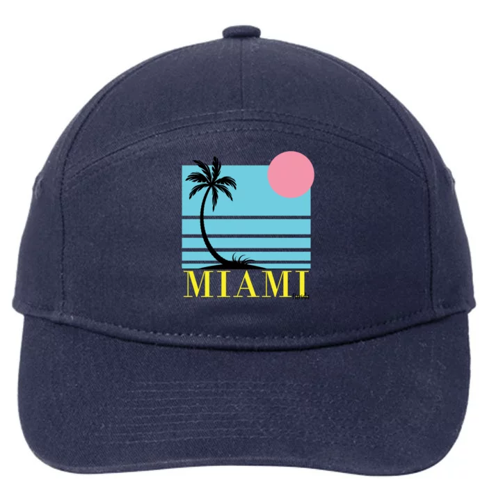 Miami Beach Sunset 7-Panel Snapback Hat