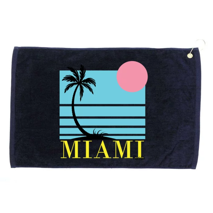 Miami Beach Sunset Grommeted Golf Towel